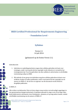 IREB Certified Professional for Requirements Engineering