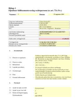 3e verslag Claver Groep BV 25-08-2014