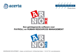 Een ge&iuml;ntegreerde software voor PAYROLL en HUMAN