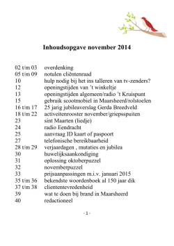 Heerdproatjes november 2014