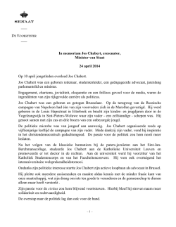 IN MEMORIAM - Sabine de Bethune