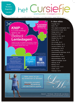 In deze editie: