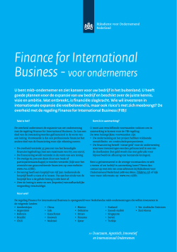 Factsheet Finance for International Business