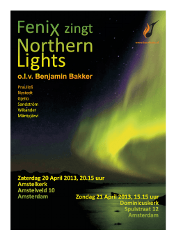 Programmaboekje Northern Lights