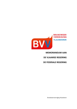 memorandum - Brandweer Vereniging Vlaanderen