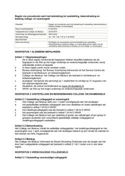 Regels van procedurele aard met betrekking tot