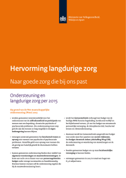 Hervorming langdurige zorg