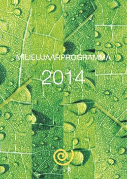 Milieujaarprogramma 2014 - Departement Leefmilieu, Natuur en