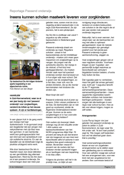 Ineens kunnen scholen maatwerk leveren voor zorgkinderen