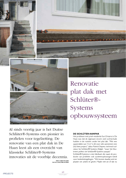Renovatie plat dak met Schlüter®
