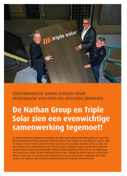 Samenwerking Nathan Group en Triple Solar
