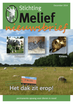 Het dak zit erop! - Stichting Melief
