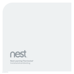 Nest Learning Thermostat™ Installatiehandleiding