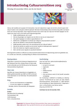 Introductiedag Cultuursensitieve zorg