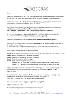 Inschrijving rommelmarkt