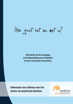 Hoe gaat het nu met u? - Mediant Gewoon Goede Zorg in Twente