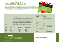 Infosheet 2015, Tijdschrift voor Ontwikkeling in Organisaties