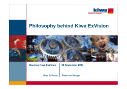 Philosophy behind Kiwa ExVision