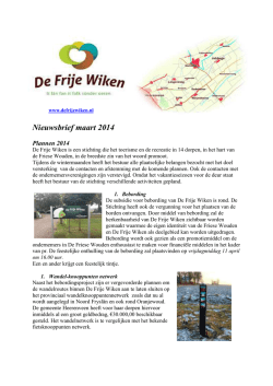 Nieuwsbrief maart 2014