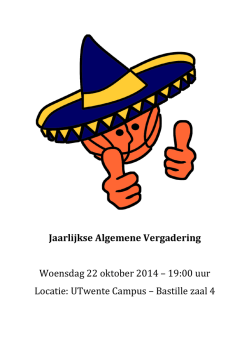 Jaarlijkse Algemene Vergadering D.B.V. Arriba