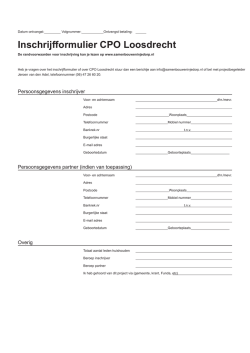 Inschrijfformulier CPO Loosdrecht