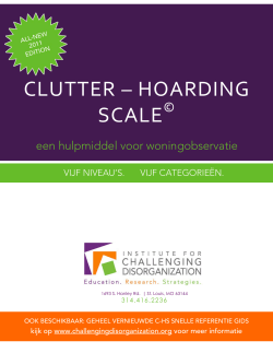 CLUTTER – HOARDING SCALE