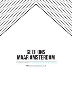 informatie brochure - Geef Ons Maar Amsterdam