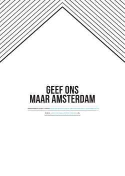 informatie brochure - Geef Ons Maar Amsterdam