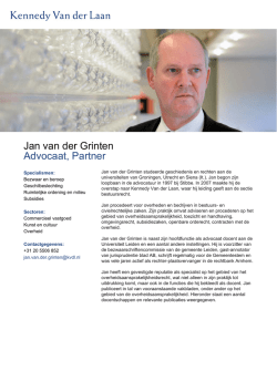 Jan van der Grinten Advocaat, Partner