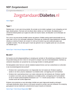 NDF Zorgstandaard – diabetes type 1 kinderen