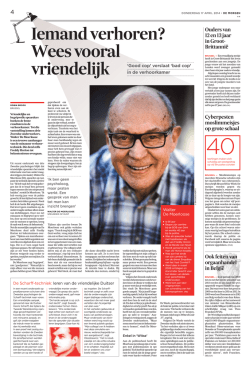 Iemand verhoren? Wees vooral vriendelijk