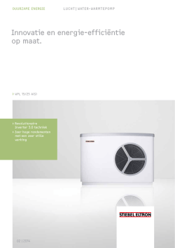 Innovatie en energie-effici&euml;ntie op maat.