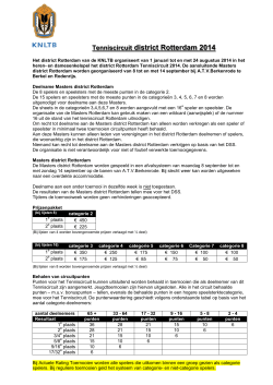 Tenniscircuit district Rotterdam 2014