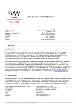 Dienstenwijzer - Assurantiekantoor Van Wijk