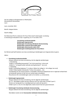 Integraal advies van 11-2014
