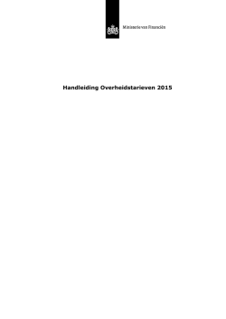 Handleiding overheidstarieven 2015