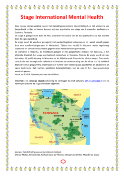 stage Tanzania - Equator Foundation