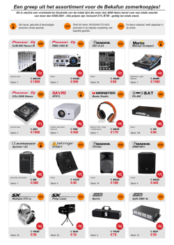 Een greep uit het assortiment voor de Bekafun zomerkoopjes!