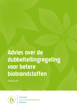 Advies over de dubbeltellingregeling voor betere biobrandstoffen