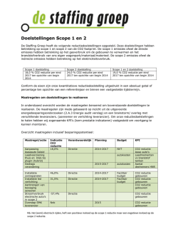 Reductiedoelstellingen 2014-2017 - IT