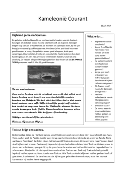 Groepskamp 2014: Kameleoni&euml; Courant 6