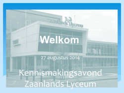 kennismakingsavond leerjaar 1