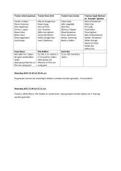 indeling maandag 2014-15
