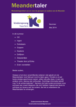Meandertaler mei 2014 - Kinderopvang Haarlem