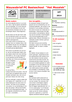 Klik hier voor de schoolbrief van juli 2014