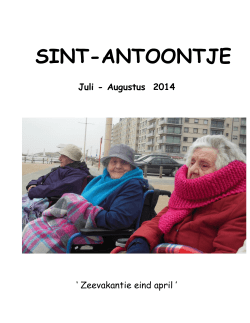 SINT-ANTOONTJE Juli - Augustus 2014