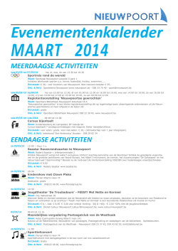 MAART 2014 - Nieuwpoort