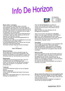 Infoblad september 2014 - Horizon