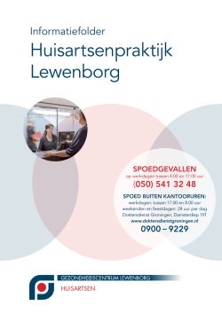 Informatiefolder Huisartsenpraktijk Lewenborg