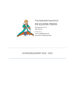 SCHOOLREGLEMENT 2014 - 2015